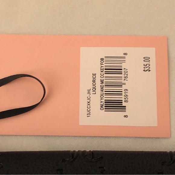 Juicy Couture Liquorice Faux Leather Only You And Me Card Case Key Fob NWT - Picture 14 of 16